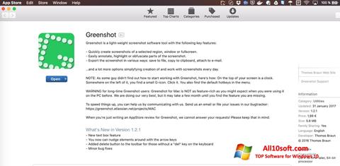 Снимка на екрана Greenshot за Windows 10