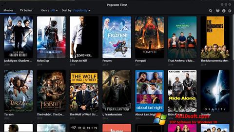 Снимка на екрана Popcorn Time за Windows 10