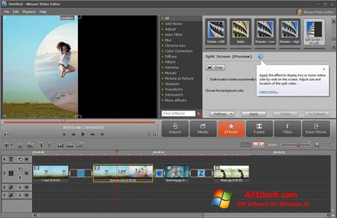 Снимка на екрана Movavi Video Editor за Windows 10