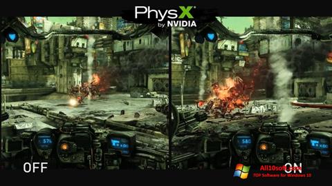 Снимка на екрана NVIDIA PhysX за Windows 10