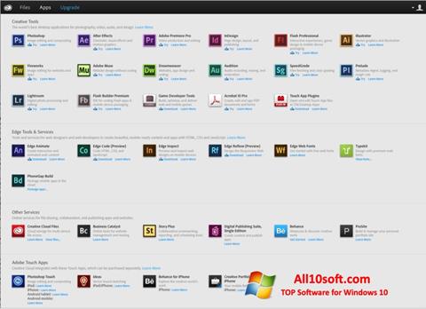 Снимка на екрана Adobe Creative Cloud за Windows 10
