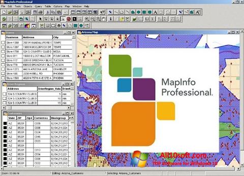 Снимка на екрана MapInfo Professional за Windows 10