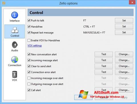 Снимка на екрана Zello за Windows 10