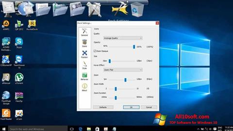 Снимка на екрана RocketDock за Windows 10