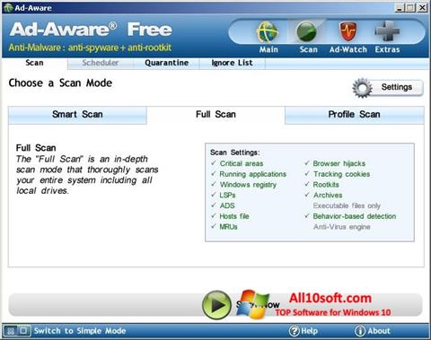 Снимка на екрана Ad-Aware Free за Windows 10