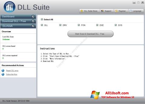 Снимка на екрана DLL Suite за Windows 10