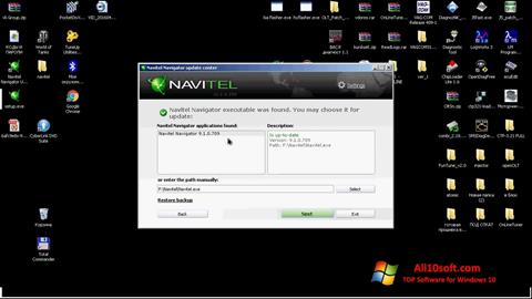 Снимка на екрана Navitel Navigator Update Center за Windows 10