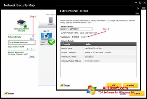 Снимка на екрана Norton Internet Security за Windows 10