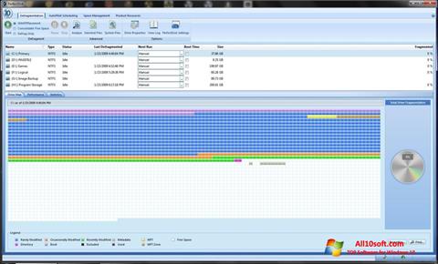 Снимка на екрана PerfectDisk за Windows 10