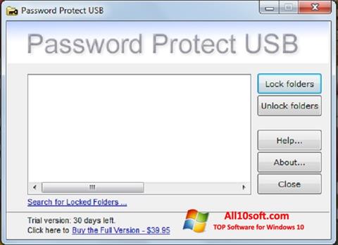 Снимка на екрана Password Protect USB за Windows 10
